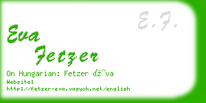 eva fetzer business card